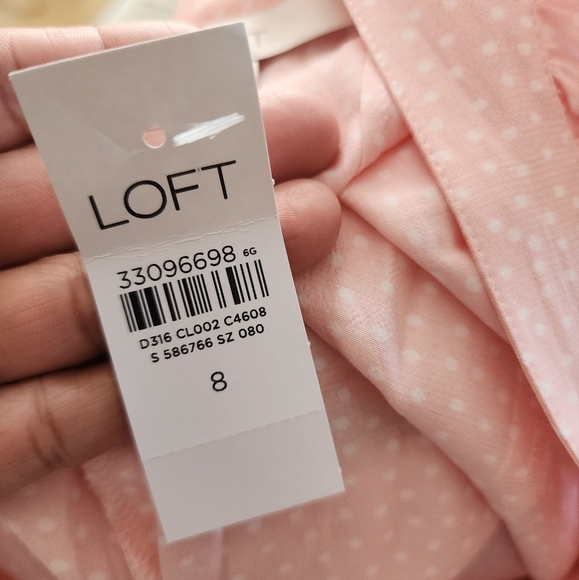 Loft polka dot light weight dress size 8 new - Picture 8 of 12